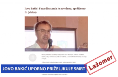 Lažomer: Jovo Bakić uporno priželjkuje smrt