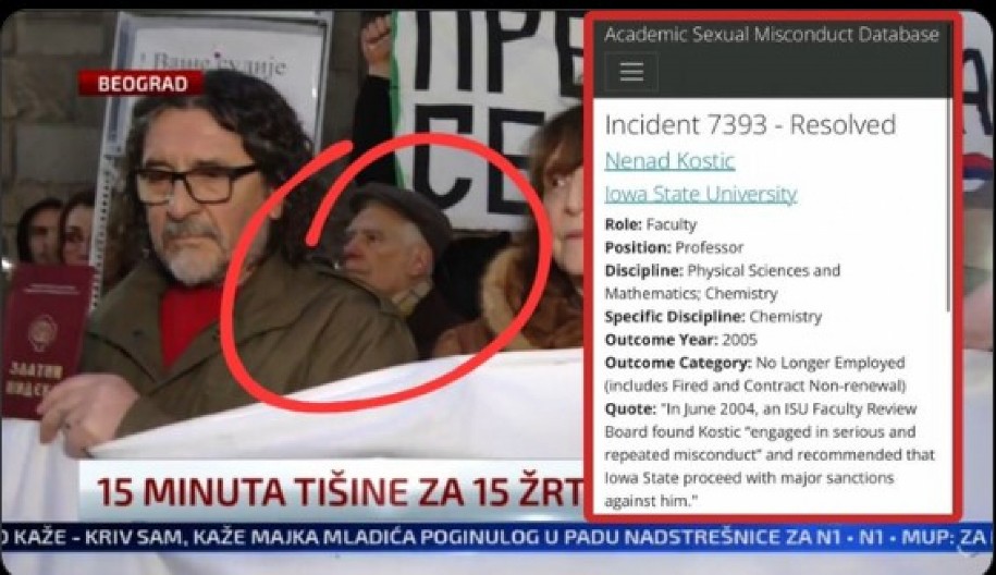 NA PROTESTU STUDENATA I PROFESOR KOJI JE SILOVAO STUDENTKINJE: Jedna zatdrudnela, pa je terao da abortira! (FOTO)