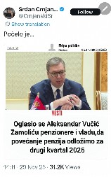 STRAŠNE BLOKADERSKE LAŽI ŠIRE SE MREŽAMA Ovo je istina - penzije idu na vreme i pre 5. januara biće povećane