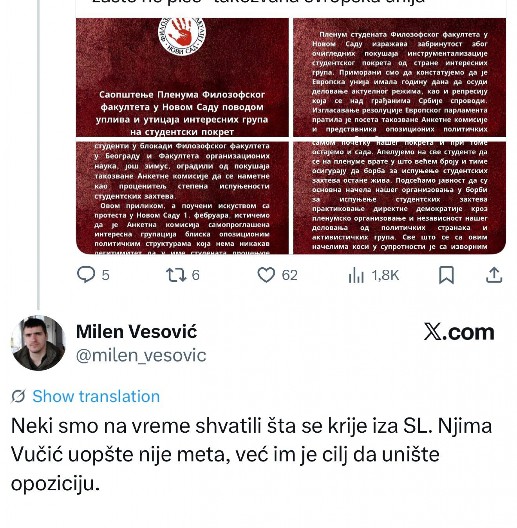 OVO JE RASPAD SISTEMA, SVAKI PLENUM ZA SEBE “Bogu hvala da smo na vreme provalili lažnu studentsku listu!”