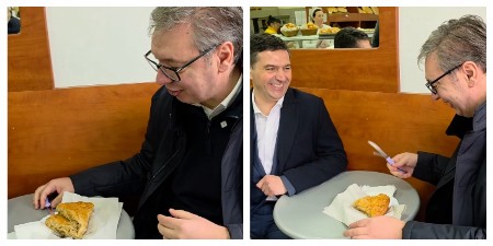 VUČIĆ SVRATIO NA BUREK: "Čovek se iz Niša uvek vrati sa par kilograma viška" VIDEO