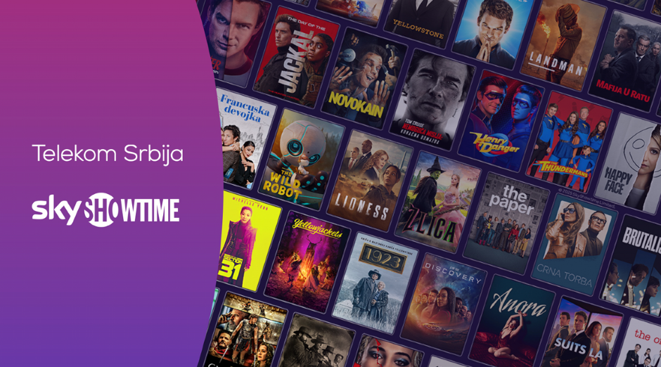 SkyShowtime i Telekom Srbija donose svetski poznate filmove, emisije i originalne serije publici širom Srbije