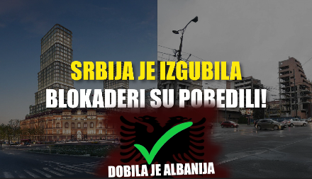 SLAVLJE BLOKADERA TRAJE OD PREKSINOĆ Likuju jer nam ostaje ruševina od Generalštaba - mi smo izgubili 750 miliona evra, a profitirala Albanija