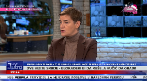 "OVO NEMA VEZE SA GENERALŠTABOM, OVO JE BLOKADA SRBIJE" Ana Brnabić gost Jutarnjeg programa: Svaka pobeda blokadera znači da je Srbija nešto izgubila