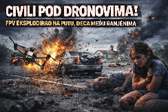 PAKAO U BELGORODU: Dronovi udarili na civile, automobili razneti na putu