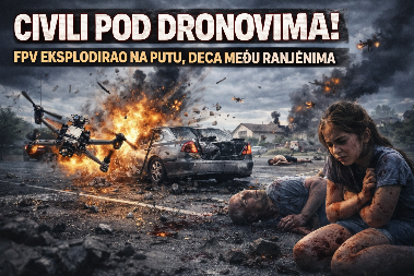 PAKAO U BELGORODU: Dronovi udarili na civile, automobili razneti na putu