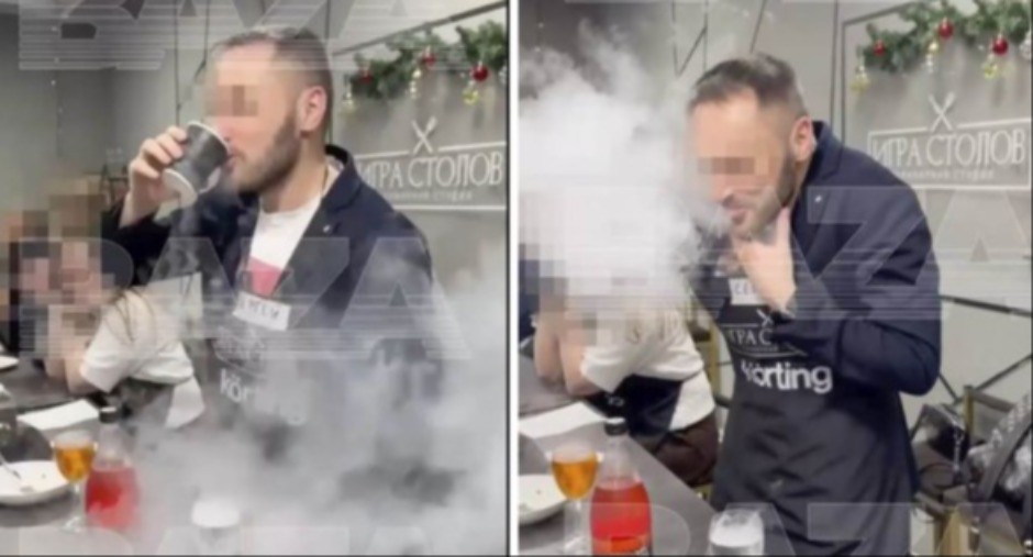 SMRT U ČAŠI? Rus popio koktel koji ''dimi'' - usledila borba za život, želudac mu EKSPLODIRAO! 