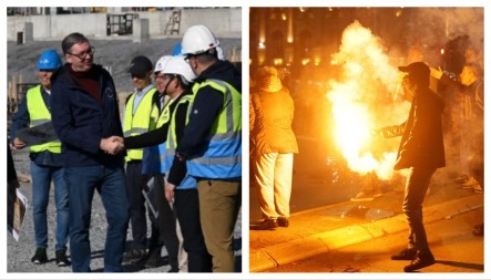 POBEDA PRISTOJNE SRBIJE U GODINI TERORA Dok su blokaderi terorisali građane, lomili i palili, Vučić otvarao puteve, fabrike i povećavao penzije i plate