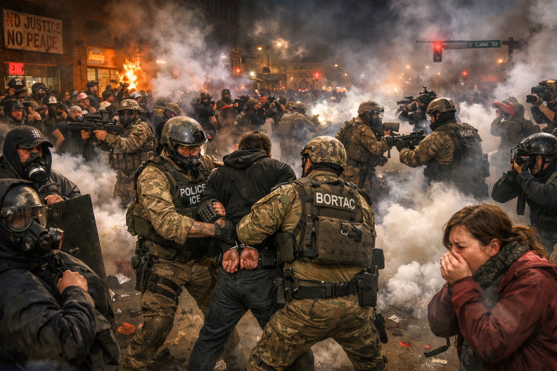 GRAĐANI MINEAPOLISA IZAŠLI NA ULICE Tramp poslao svoje specijalce sa suzavcem