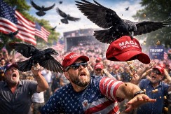 VRANE KRENULE U LOV NA TRAMPA! : Čovek naučio vrane da kradu MAGA kačkete