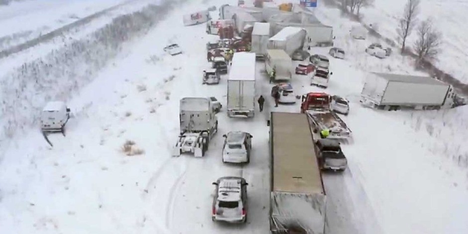 LANČANI SUDAR SA VIŠE OD 100 VOZILA Snimak ledi krv u žilama (VIDEO)