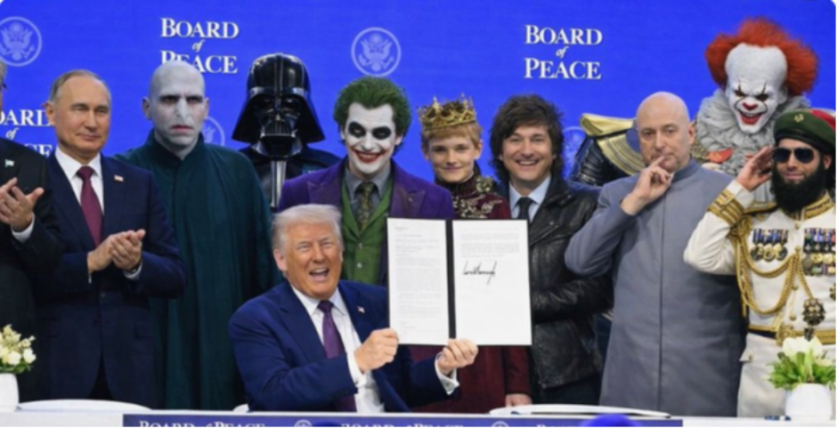 „VAU, KAKAV ODBOR ZA MIR“: Tramp sa Džokerom i Voldemorom, tu i Putin