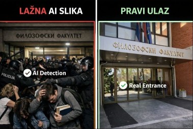 RAZOTKRIVENA MANIPULACIJA: Blokaderi dele AI fotku da bi obmanuli javnost