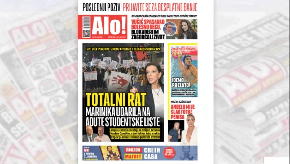 TOTALNI RAT: Marinika udarila na adute studentske liste