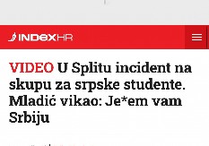 HRVATI POKAZALI PRAVO LICE! "J***m vam Srbiju" - incident u Splitu na skupu za srpske studente