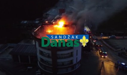 DRAMATIČNI SNIMCI! Pogledajte scene borbe vatrogasaca sa požarom u Novopazarskoj banji! Struja ugašena u celom naselju (VIDEO)