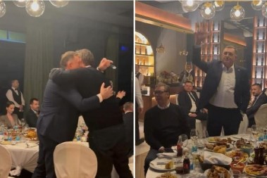 "BORAC, BORAC" Vučić i Dodik proslavili veliku pobedu (VIDEO)