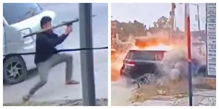 POISKAKALI IZ KOMBIJA, IZVADILI BAZUKU I NACILJALI GRADONAČELNIKA Munjevita akcija u 40 sekundi, kamere sve snimile (VIDEO)