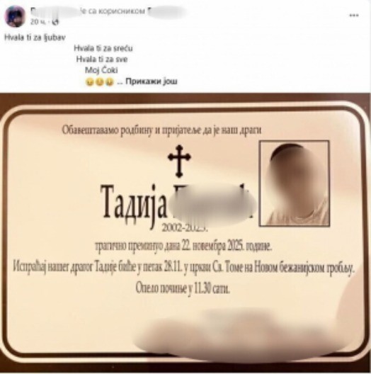  DOLIJAO Uhapšen osumnjičeni  za ubistvo Tadije Pantića