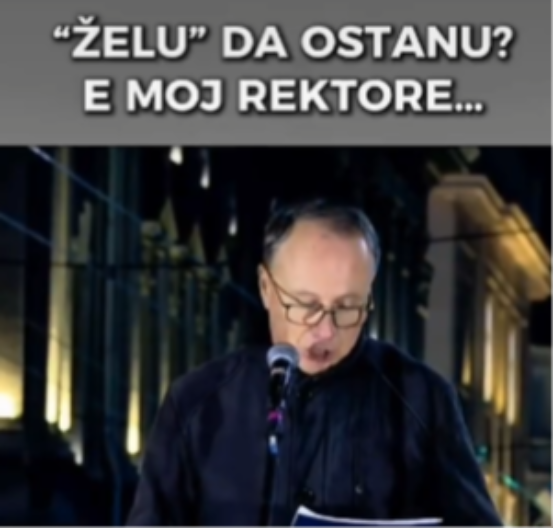 ONI ''ŽELU'' DA OSTANU? Rektor Đokić se javno izblamirao (VIDEO) 