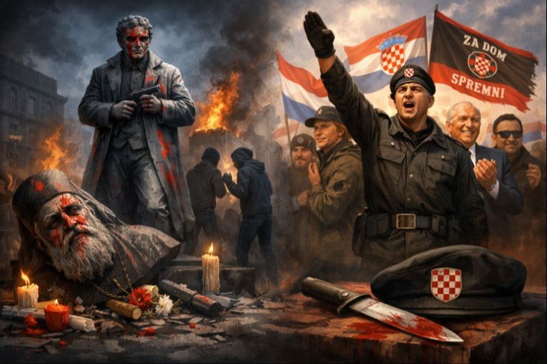 PREZIRU SRPSKE HEROJE, ALI VOLE USTAŠKE SIMBOLE