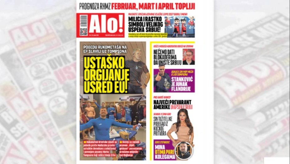 USTAŠKO ORGIJANJE USRED EU: Pobedu rukometaša na EP slavili uz Tompsona 