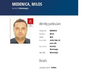 INTERPOL ZA NJIM RASPISAO POTERNICU Svetska potraga za Milošem Medenicom