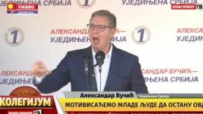 "Ja sam sluga svom narodu, a gospodar onima koji bi da gospodare Srbijom" Vučić: Nikada im to neću dozvoliti!