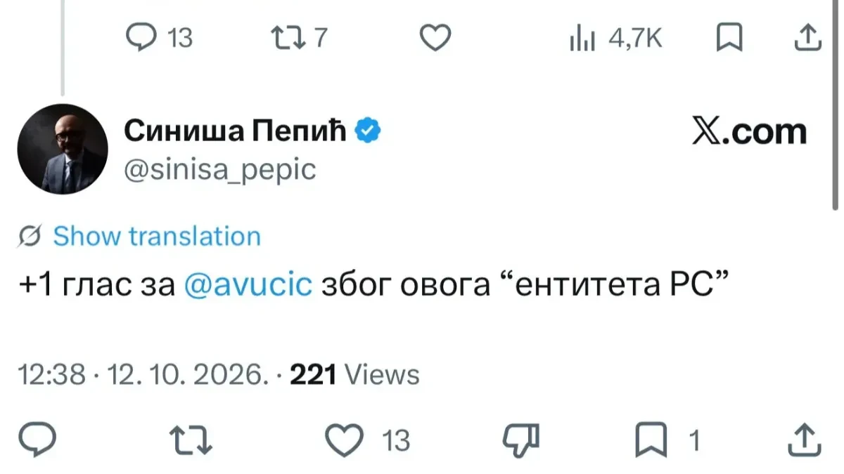 Šamar "Danasu" iz Republike Srpske! "Plus 1 glas za Vučića zbog ovoga"