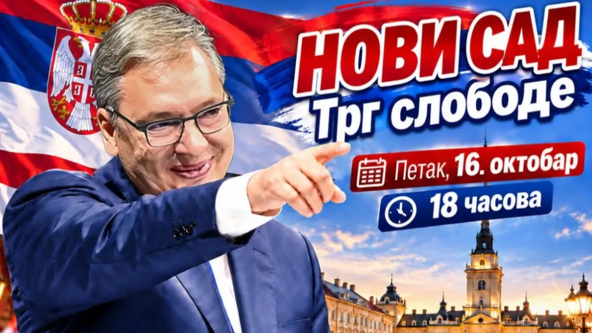 Novi Sad danas pokazuje snagu i jedinstvo! Odjeknuće poruka sa Trga slobode "Ujedinjeni za slobodnu i snažnu Srbiju!"