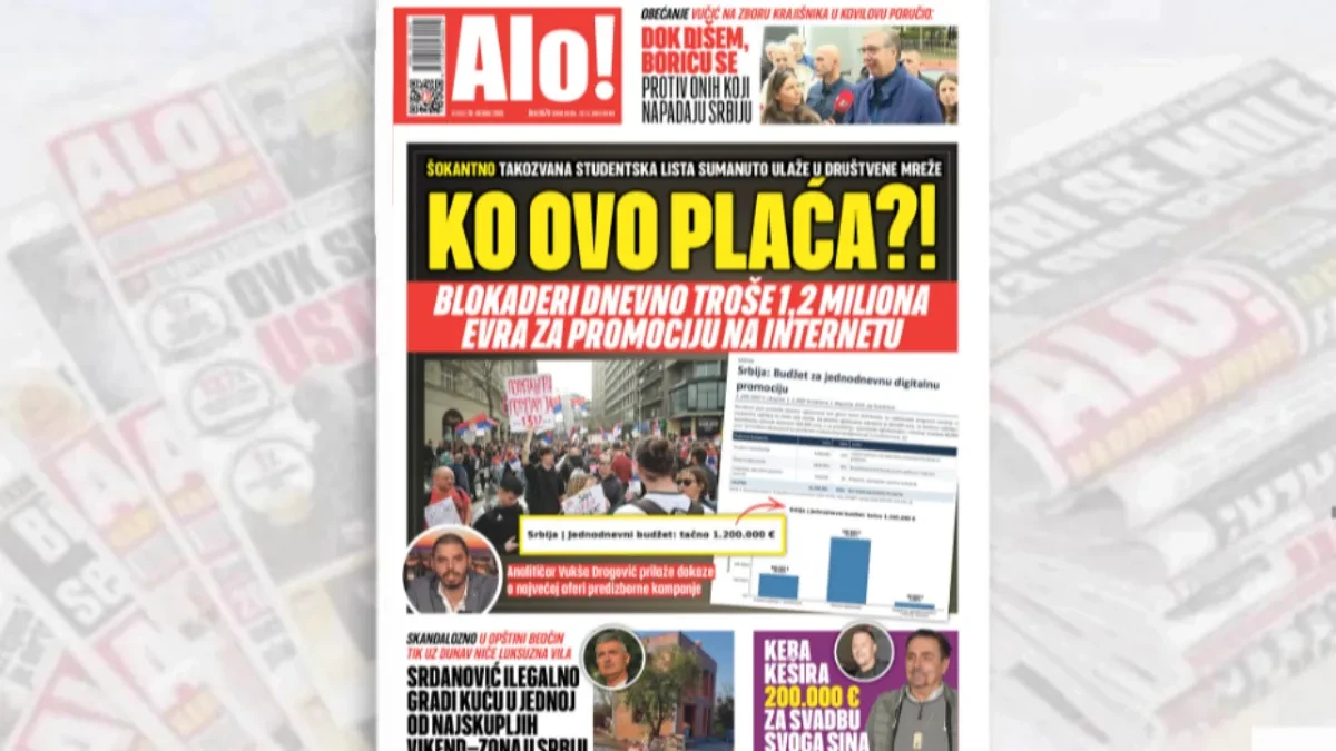 KO OVO PLAĆA?! ŠOKANTNO OTKRIĆE Takozvana Studentska lista sumanuto ulaže u lažnu podršku 