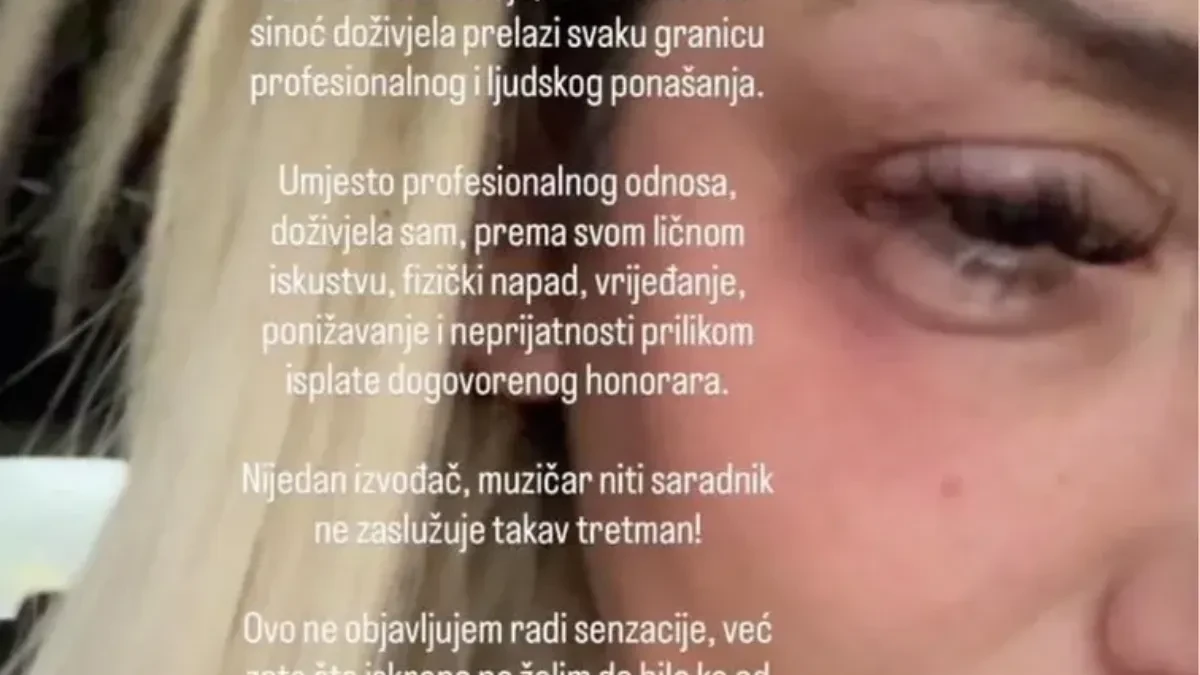 Pevačica otkrila ko ju je pretukao nakon nastupa! Jeca u suzama, šokirala detaljima