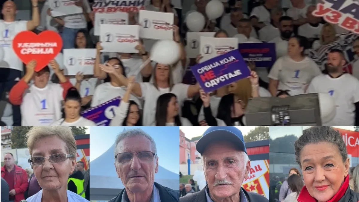 Hiljade građana u Čačku čeka Vučića: Kao jedan poručuju da je Srbija ujedinjena i pevaju "Ruzmarin"! (VIDEO)