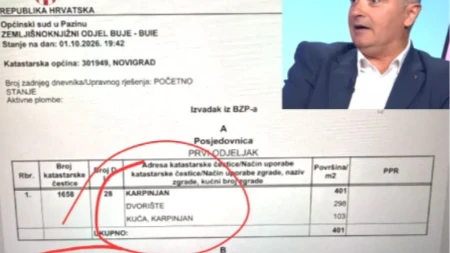 Savet traži odgovore od Srdanovića: Kako je stekao nekretninu u Hrvatskoj?