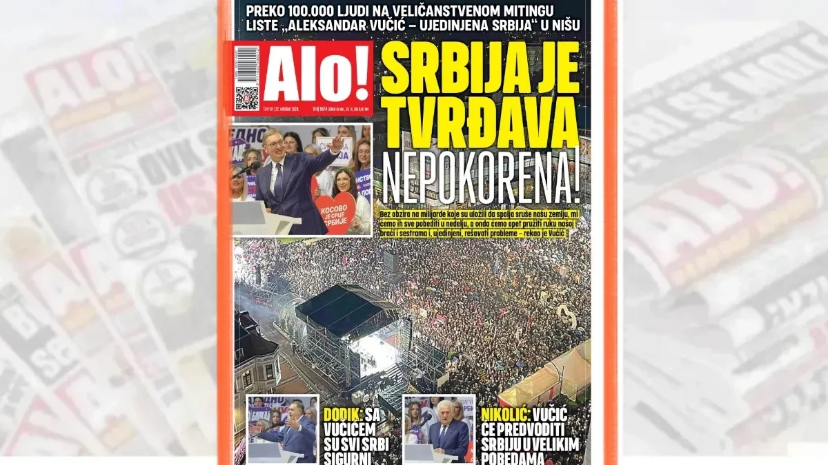 Srbija je tvrđava nepokorena: Preko 100.000 ljudi na mitingu liste „Aleksandar Vučić - Ujedinjena Srbija“ u Nišu