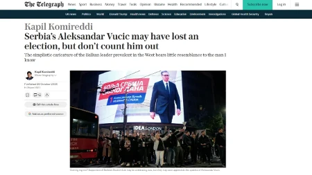 Britanski list Telegraf je analizirao parlamentarne izbore u Srbiji: Aleksandar Vučić je možda izgubio izbore, ali ne smete da ga otpišete