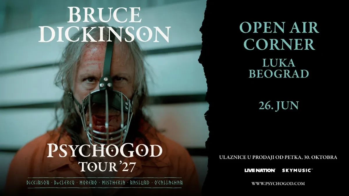 Brus Dikinson najavio turneju "Psychogod" za 2027. godinu - Koncert u Beogradu zakazan za 26. jun u Luci Beograd!
