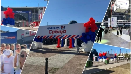 Svi u Beogradsku arenu u 17h! Poslednje pripreme za veliki skup liste "Aleksandar Vučić - Ujedinjena Srbija" su u toku