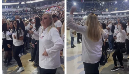 "Volim momke koji piju rakiju" Žene dovele atmosferu do usijanja na velikom skupu u Areni