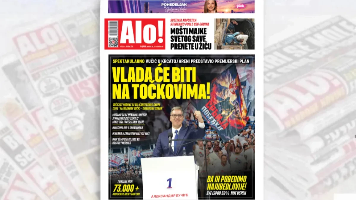 Vlada će biti na točkovima! Vučić u krcatoj Areni predstavio premijerski plan i program