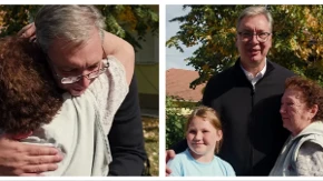 Gospođa zagrlila Vučića: Samo jednu želju je imala (VIDEO)