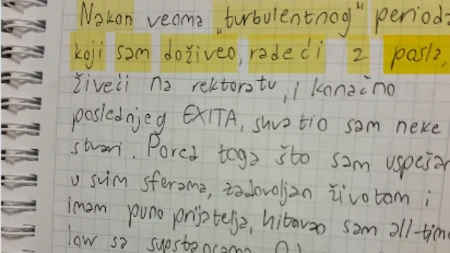 Prilikom sakupljanja dokaza o smrti studentkinje Milce Živković pronađen dnevnik blokadera: „Tokom blokada postali smo narkomančine“