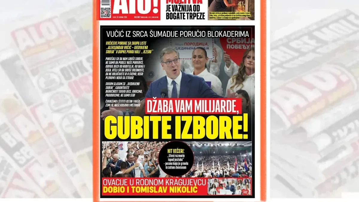 Vučić iz srca Šumadije poručio blokaderima: Džaba vam milijarde, gubite izbore!