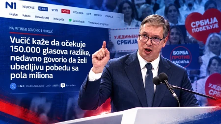 N1 izmislio brojku koju Vučić nije izgovorio: U naslov stavili 150.000, a on rekao nešto sasvim drugo