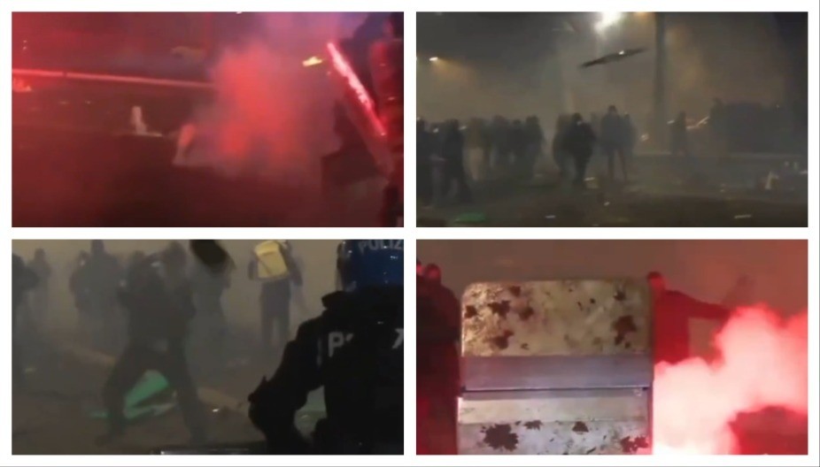 DEMONSTRANTI GAĐAJU POLICAJCE, ONI GLEDAJU DA SAČUVAJU ŽIVE GLAVE Jezive slike iz Torina, ima ranjenih!