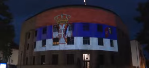 PALATA REPUBLIKE SRPSKE TRI VEČERI U BOJAMA ZASTAVA RS I SRBIJE! Biće osvetljena povodom obeležavanja Sretenja