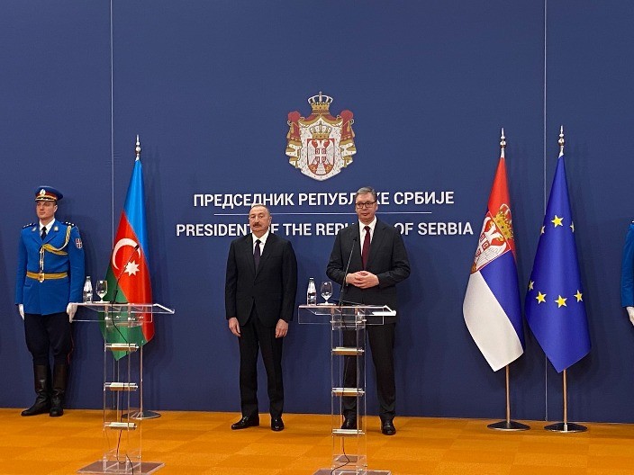 VUČIĆ I ALIJEV U PALATI SRBIJA Sledi razmena potpisanih bilateralnih sporazuma Srbije i Azerb