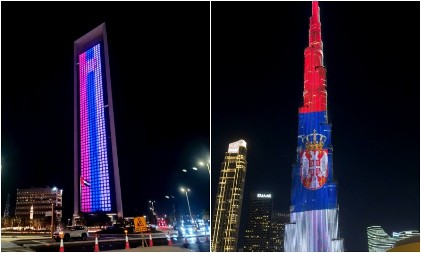 TAKO TO PRIJATELJI RADE Emirati čestitali Dan državnosti Srbije spektakularnim gestom! (FOTO)