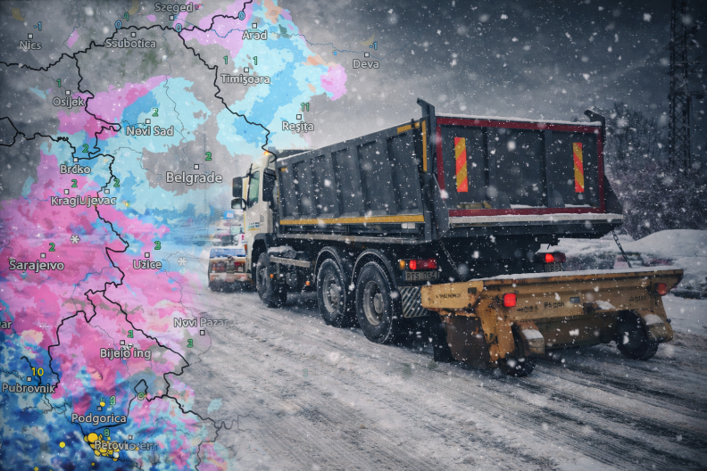 NOVA TURA SNEGA STIŽE U SRBIJU Radarski snimci sve pokazuju - Biće 20cm snežnog pokrivača