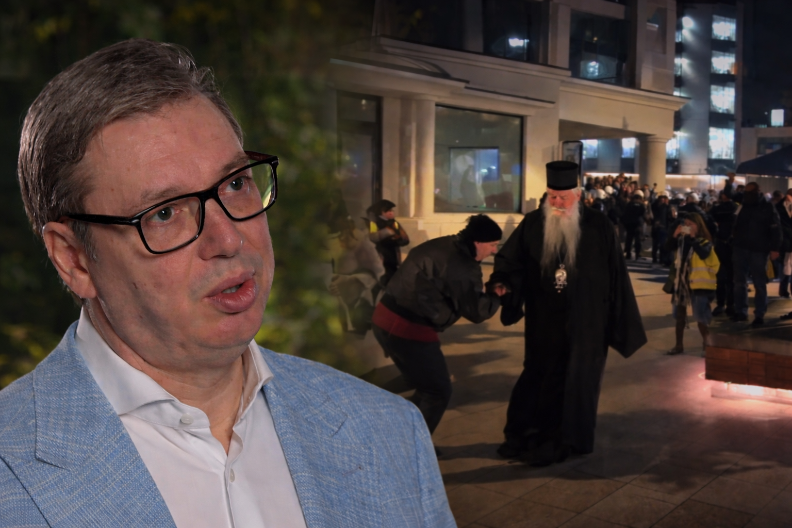 IZVINJENJE BLOKADERA MITROPOLITU JOANIKIJU JE NEŠTO NAJODVRATNIJE! Vučić: Sinoć su maske pale